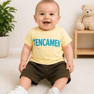 طقم بيبي صيفي “TENCAMEN” قطن مريح (3–9 شهور)