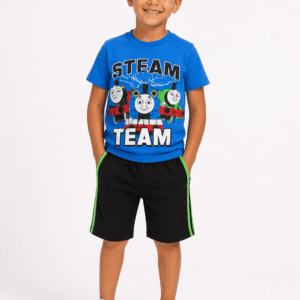 طقم أولادي صيفي Steam Team برسمة قطار