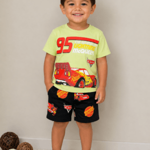 طقم أطفال كارز Lightning McQueen صيفي – تيشيرت وشورت